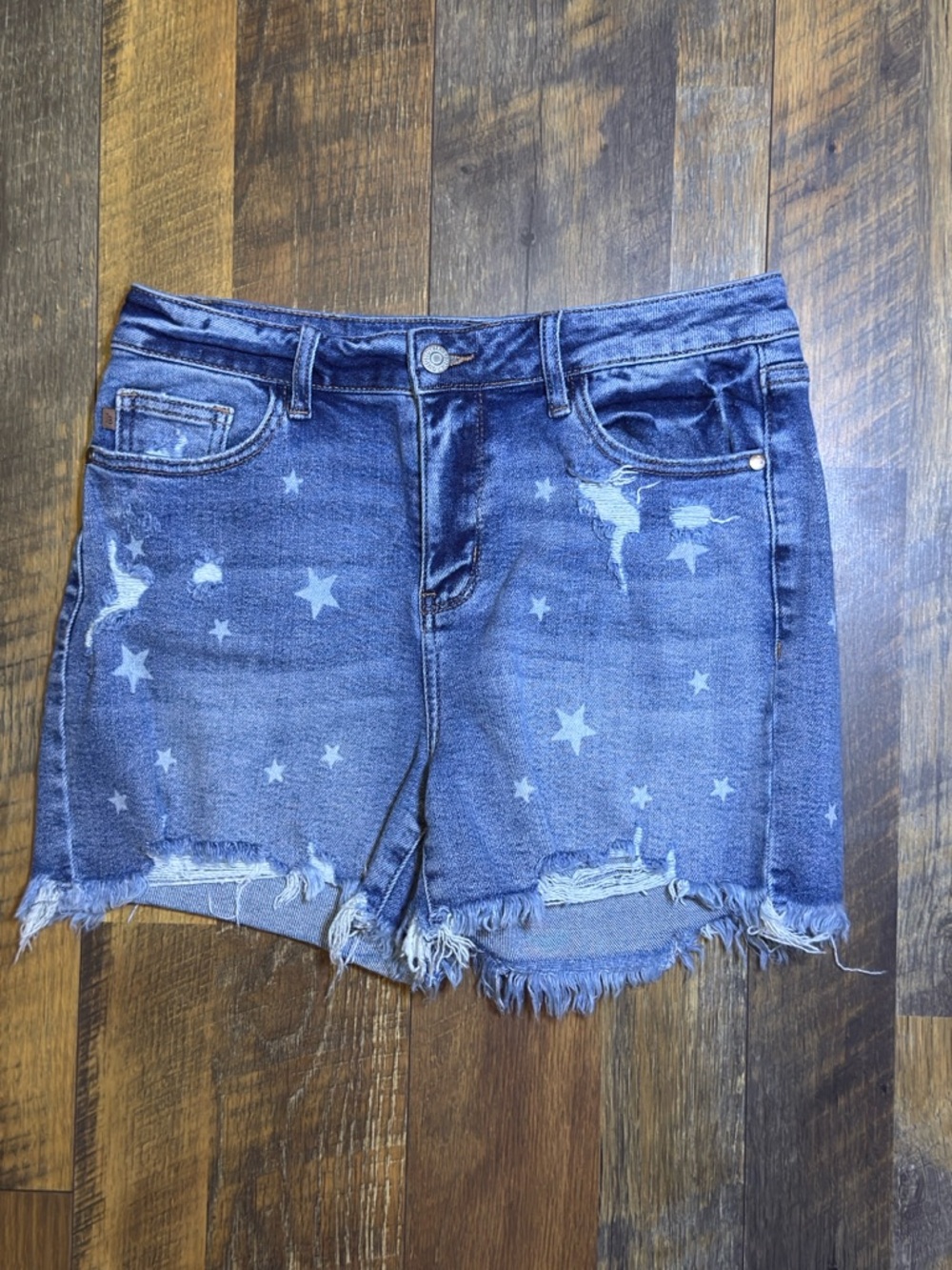 Judy blue star Jean shorts distressed size Medium M